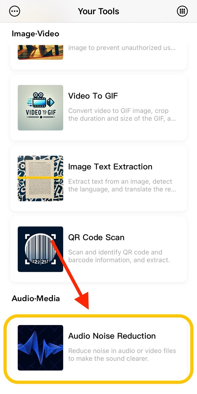 YourTools-Audio Noise Reduction Entrance