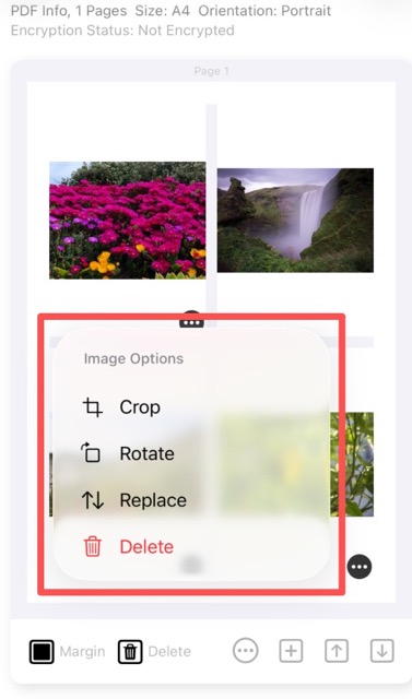 Add more pages and edit images for PDF generation