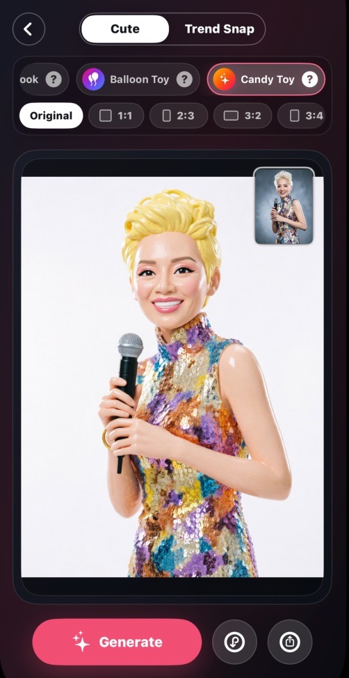 Cute Style AI portrait example 2