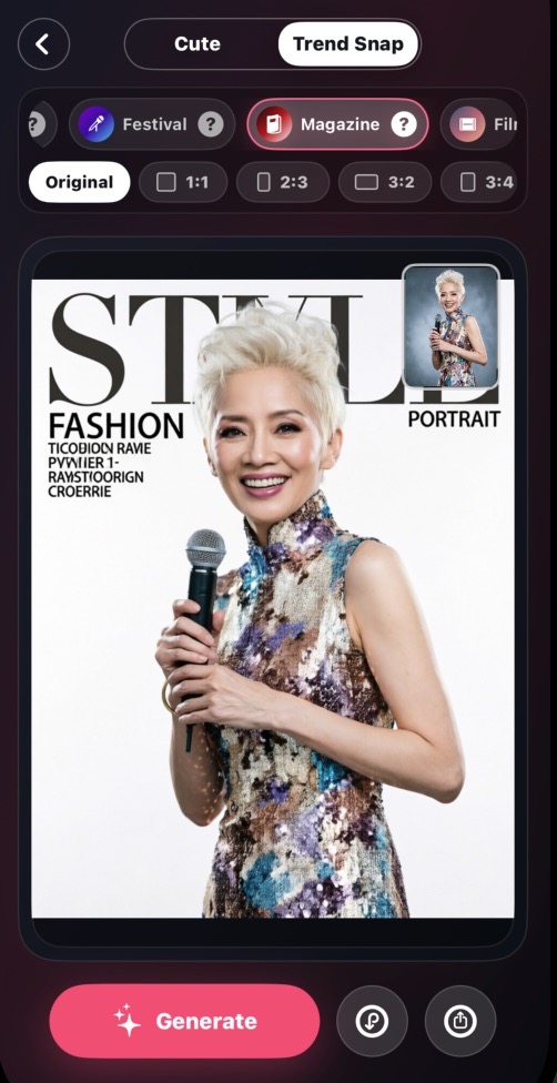 Trend Shot Style AI portrait example