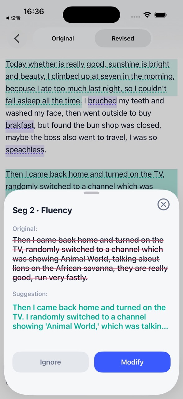 Rewrite copy with AI based on detected issues