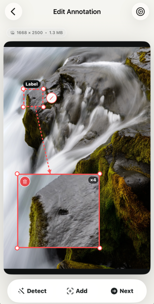 Machine learning image annotation with custom callouts