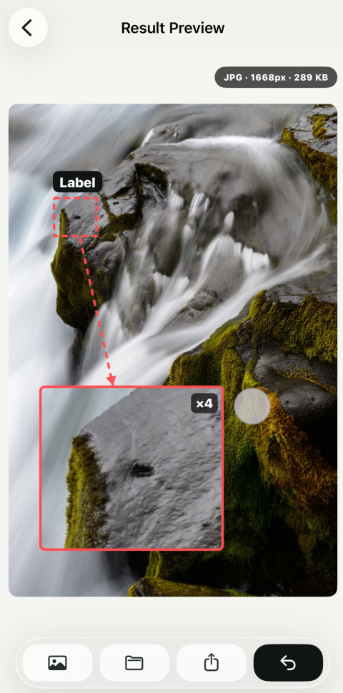 Save, export, and share the annotated image result